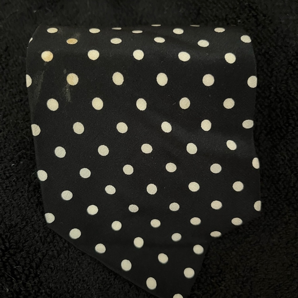 Dolce & Gabbana Black and White Polka Dot Tie